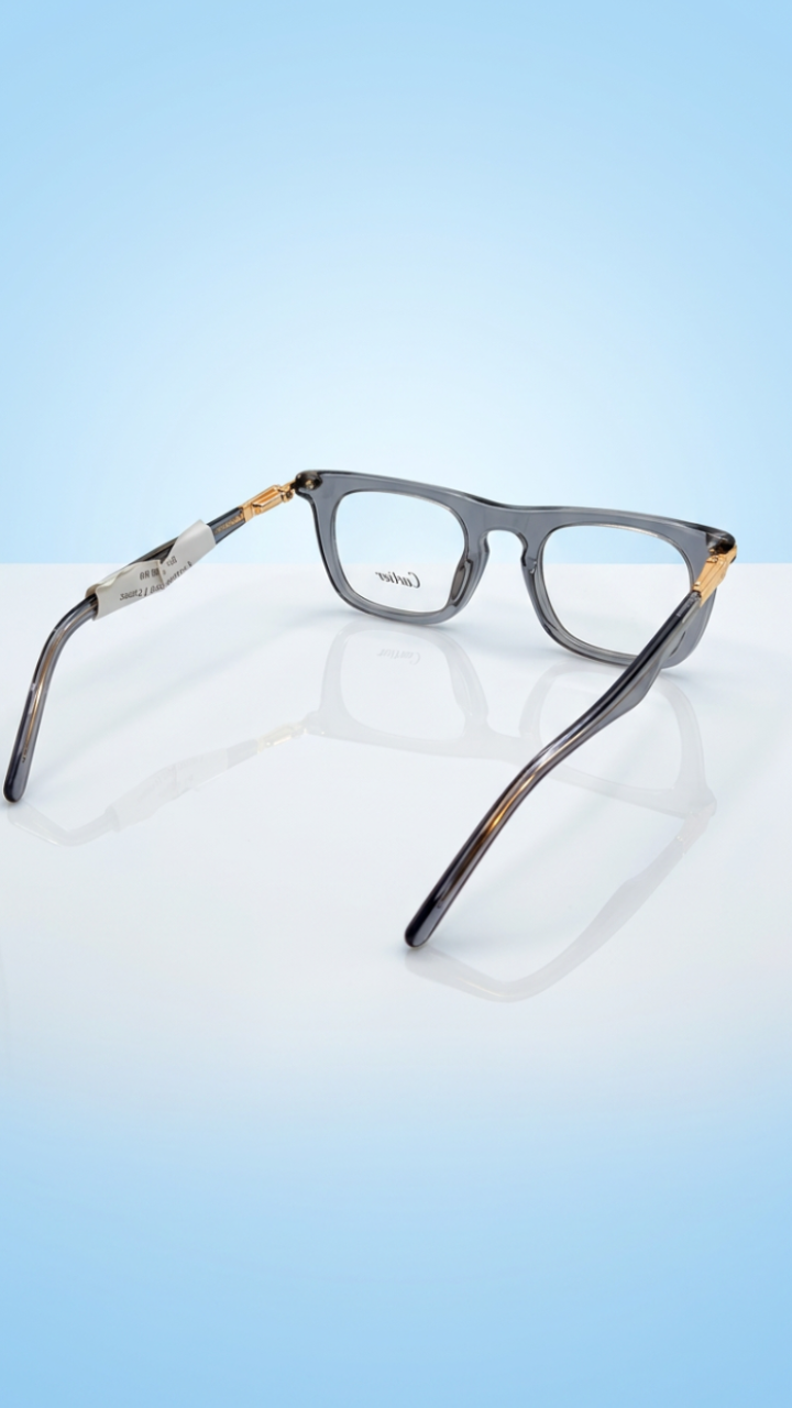 Sterling – Translucent Grey Square Glasses
