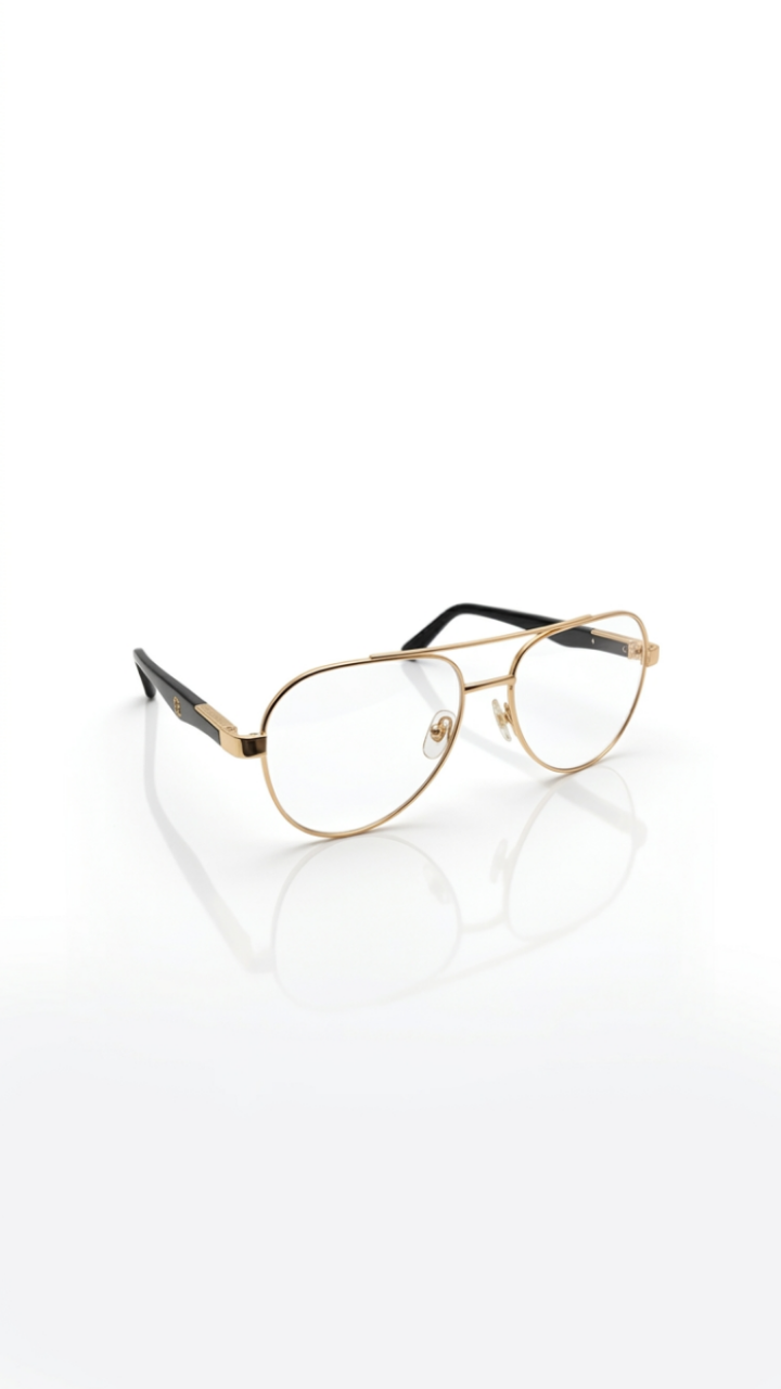 Aero Vintage Aviator Glasses – Polished Gold