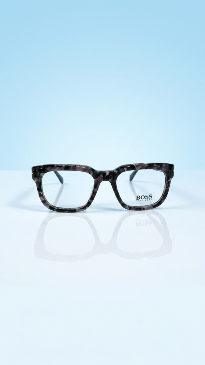Hudson – Grey Tortoise Square Glasses