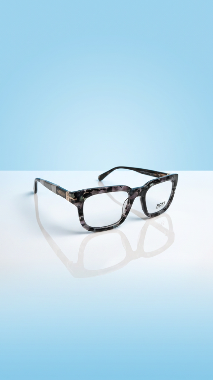 Hudson – Grey Tortoise Square Glasses