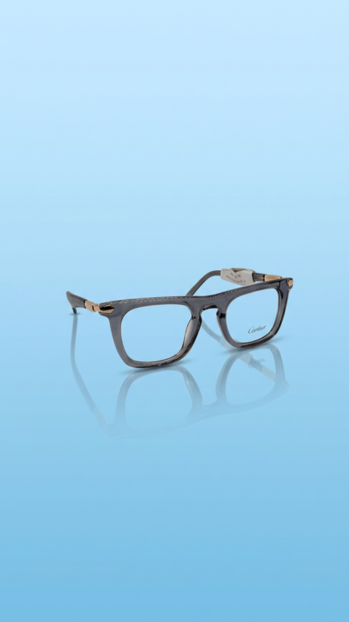Sterling – Translucent Grey Square Glasses