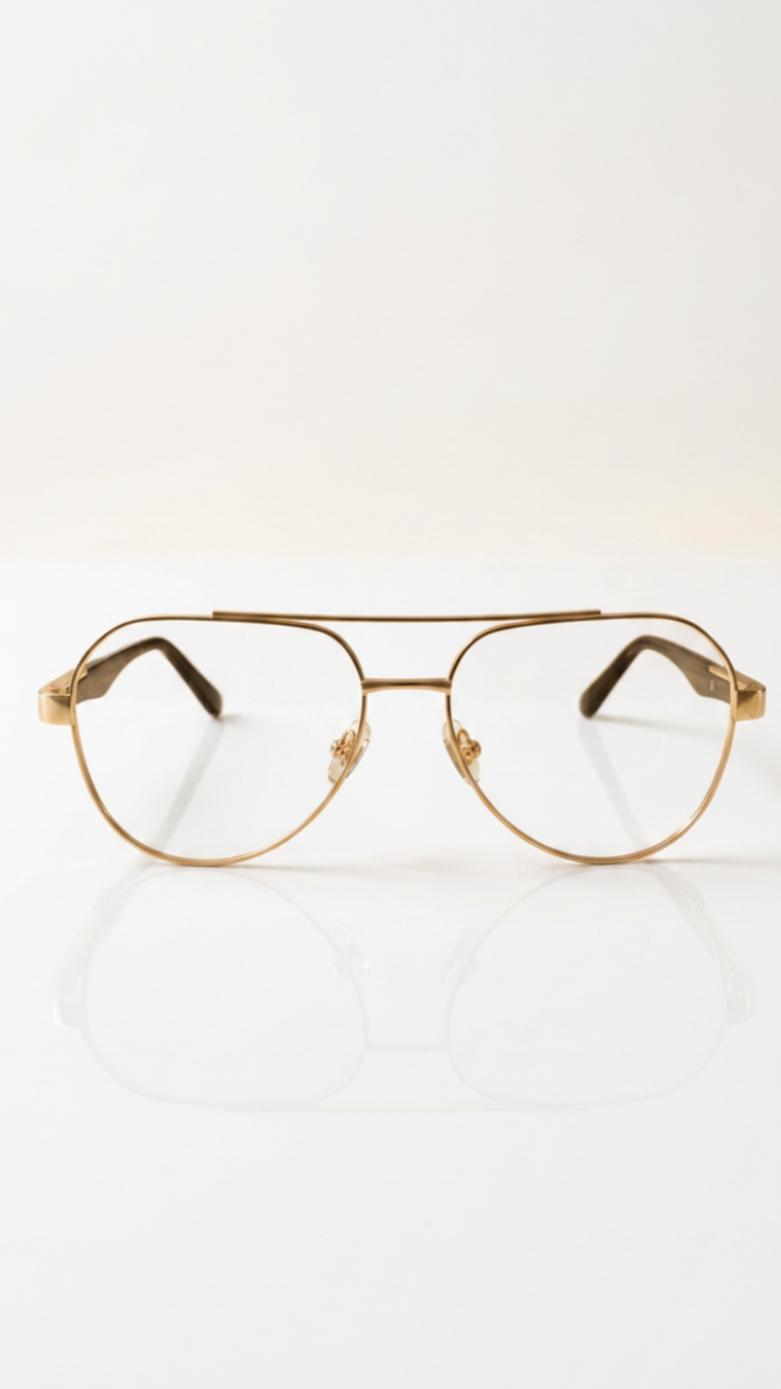 Aero Vintage Aviator Glasses – Polished Gold