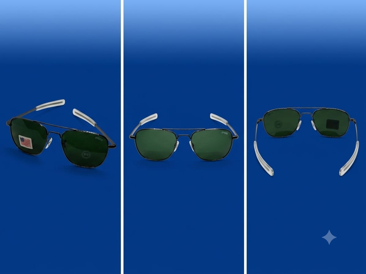 Featuring signature green polarized lenses
